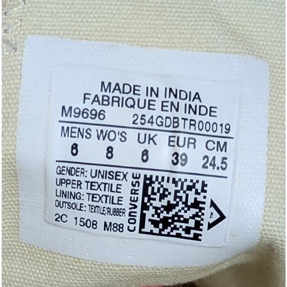 Converse All Star Chuck Taylor Sneakers Womens 8 Mens 6 Red White Canvas Low Top - Picture 10 of 11